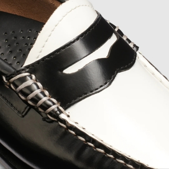 "Reduced" - G.H. Bass Weejuns loafers - WOMENS WHITNEY blk/white - Picture 9 of 9